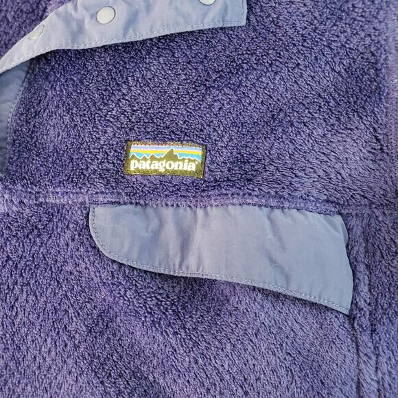 PATAGONIA Re-Tool 1/4 Snap Fleece Pullover Jacket Women's Size Large Purple - Picture 3 of 11